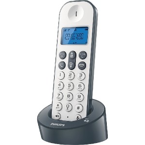 Telefone sem Fio Cinza Philips D1211WG/BR com Identificador de Chamadas e Viva Voz