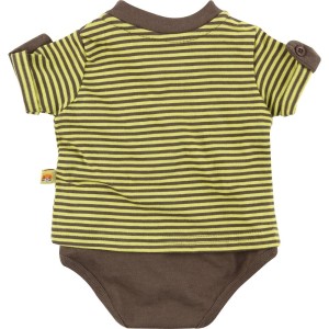 Body Tip Top Listrado - Marrom - Tamanho RN