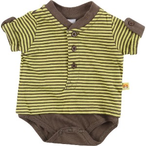 Body Tip Top Listrado - Marrom - Tamanho RN